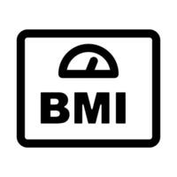 Simple BMI scale icon. vector