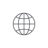 Globe icon isolated on white background vector