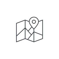 Map icon illustration isolated on white background vector