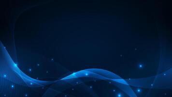 Lines wave element with abstract blue background vector