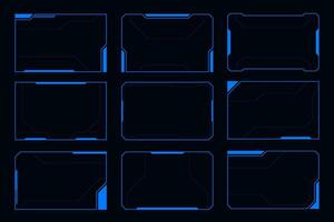 Futuristic frame HUD technology cyberpunk design element. Hi-tech element. vector