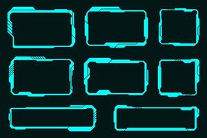 HUD element frame technology futuristic interface vector