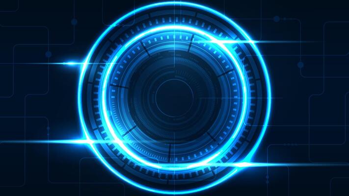 Digital communication cyber cloud network vision Technology blue light background