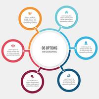 Infographic Template Design With 6 Steps, Workflow Diagram vector