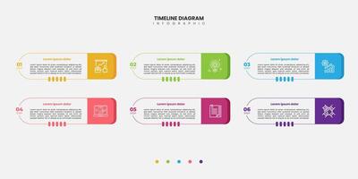 Infographic label design with shape infographic template design and 6 options or steps Can be used for process diagram, presentations vector