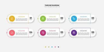 infographic process arrow design template 6. Planning, Marketing, Strategy and Business Presentation vector