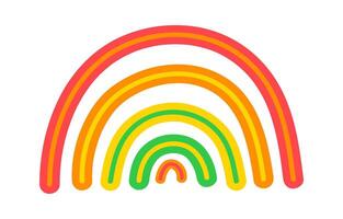 Concentric arches form a stylized rainbow, creating a visually appealing and playful design with vibrant colors, suitable for various creative projects vector