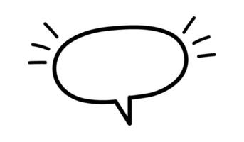Hand drawn speech bubble exploding with communication and ideas, symbolizing discussions, conversations, and the expression of thoughts and opinions vector