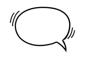 Empty oval dialog balloon with vibrations is isolated on white background, providing a simple yet expressive way to convey messages, thoughts, or ideas vector