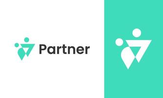 Partner, Teamwork and Support logo design template vector