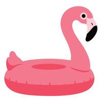 Pink Flamingo Floatation Device for Summer Fun and Water Activities vector
