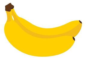 Fresh and Ripe Bananas on a White Background Ideal for Food and Nutrition Themes vector