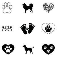 Outline Dog Paw Print for Sublimation Design collection vector