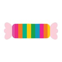 Wrapped Candy Illustration in Bright Colors vector
