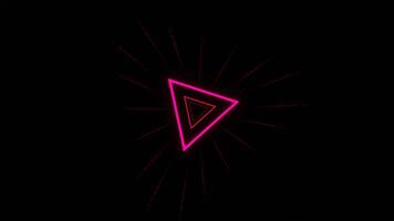 Green and Pink Strobe Light in Triangular Futuristic Tunnel Background VJ Loop in 4K video