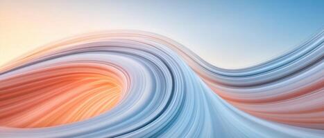 Abstract flowing lines. Blue and orange colors. Swirling motion. Smooth wave background. Elegant curves in dynamic arrangement. Calm atmosphere with gradient. photo