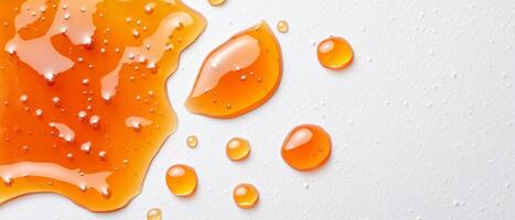 Delicious BBQ marinade splatters create a vibrant display, perfect for summer gatherings, enhancing the flavor of grilled meats and vegetables at outdoor parties photo