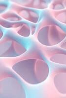 Abstract network shows complex interconnected system with soft pink and blue hues, a web of connections forming neural networks. photo
