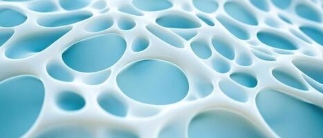 White Abstract Weblike Structure with Blue Background Illustrating Neural Networks photo