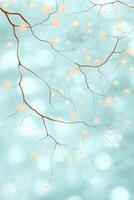 Network Branches Glow Light Blue Background. Connected System Transmits Data Across Neural Architecture. Artificial Intelligence Processes Complex Information. Deep Network Pattern. photo