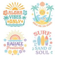 Boho Retro Summer - Boho Retro Summer T-shirt , Boho sunset sunshine illustration, Vintage Summertime design Sublimation vector