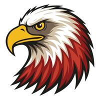 Intense Eagle Face Art for Competitive Branding vector