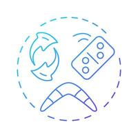 What goes around comes around blue gradient concept icon. Consequences, responsibility. Round shape line illustration. Abstract idea. Graphic design. Easy to use in infographic, presentation vector