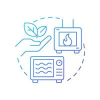 Environmental protection blue gradient concept icon. Toxic emissions, ecology preservation. Round shape line illustration. Abstract idea. Graphic design. Easy to use in presentation, article vector