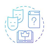 Dont judge by looks blue gradient concept icon. Social, community. First impression. Round shape line illustration. Abstract idea. Graphic design. Easy to use in infographic, presentation vector