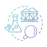Phytosanitary inspection services blue gradient concept icon. Integrated border management. Round shape line illustration. Abstract idea. Graphic design. Easy to use in promotional material vector