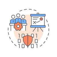 General practices multi color concept icon. Software development, source code. Planning, strategy. Round shape line illustration. Abstract idea. Graphic design. Easy to use in blog post vector