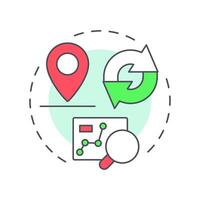 Start where you are multi color concept icon. Statistical chart, analysis. Monitoring, control. Round shape line illustration. Abstract idea. Graphic design. Easy to use in blog post, presentation vector
