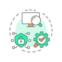 Service operation multi color concept icon. Incident management, problem solving. Round shape line illustration. Abstract idea. Graphic design. Easy to use in blog post, presentation vector