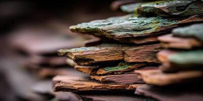 Textured layers of stone showcase natural beauty and color photo