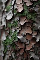 Textured tree bark detail showcasing natural patterns photo