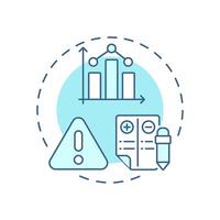 Sensitivity analysis soft blue concept icon. HR management strategy planning. Workforce forecasting method. Round shape line illustration. Abstract idea. Graphic design. Easy to use blog post vector