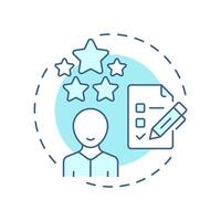 Talent pipeline forecasts soft blue concept icon. Predicting company employment needs. Workforce insight. Round shape line illustration. Abstract idea. Graphic design. Easy to use blog post vector