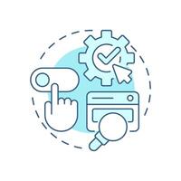 Consent preference center soft blue concept icon. Review, modify and withdraw permission for data processing. Round shape line illustration. Abstract idea. Graphic design. Easy to use in article vector