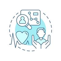 Vital interest soft blue concept icon. Processing personal data to prevent serious harm. Legal base from GDPR. Round shape line illustration. Abstract idea. Graphic design. Easy to use in article vector