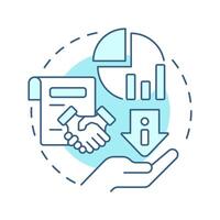 Input soft blue concept icon. Statistical diagram, review. Data management, organization. Round shape line illustration. Abstract idea. Graphic design. Easy to use in advertising, marketing vector