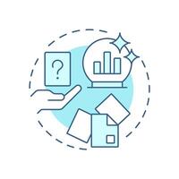 Delphi method soft blue concept icon. Predicting long term workforce trends. Workforce forecasting technique. Round shape line illustration. Abstract idea. Graphic design. Easy to use blog post vector