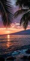A sunset over the ocean photo