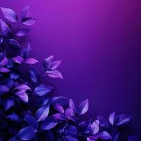 Vibrant purple leaves against a smooth gradient background, creating a serene atmosphere photo
