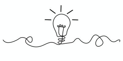 creative idea lightbulb with wire design vector