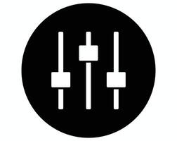 Equalizer Control Settings Icon vector