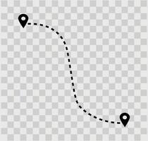 airplane route with dotted line path vector