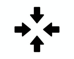 Four Arrows Pointing in All Directions vector