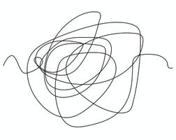 abstract tangled line path design vector