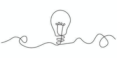 abstract idea lightbulb concept line art vector