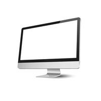 Modern Realistic monitor on white background vector